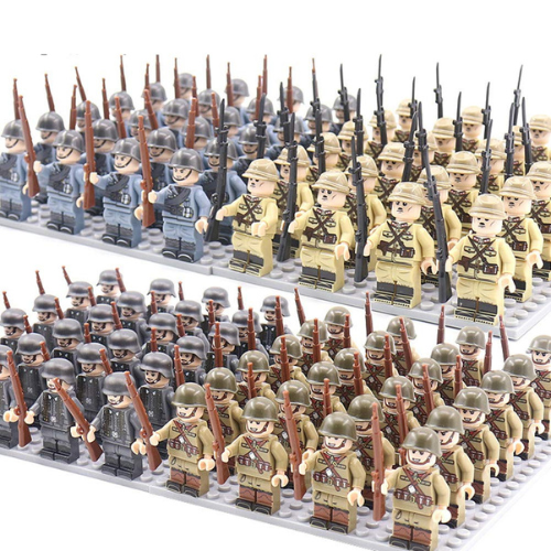 WWII British Army Troops – 24 Soldiers + Baseplate