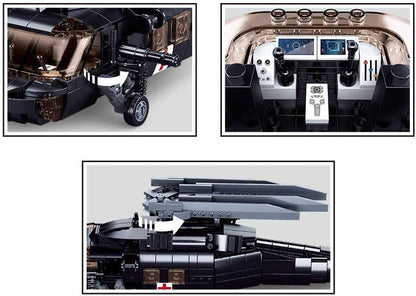 Black Tactical Rescue Helicopter – 692pcs + 4 Troops