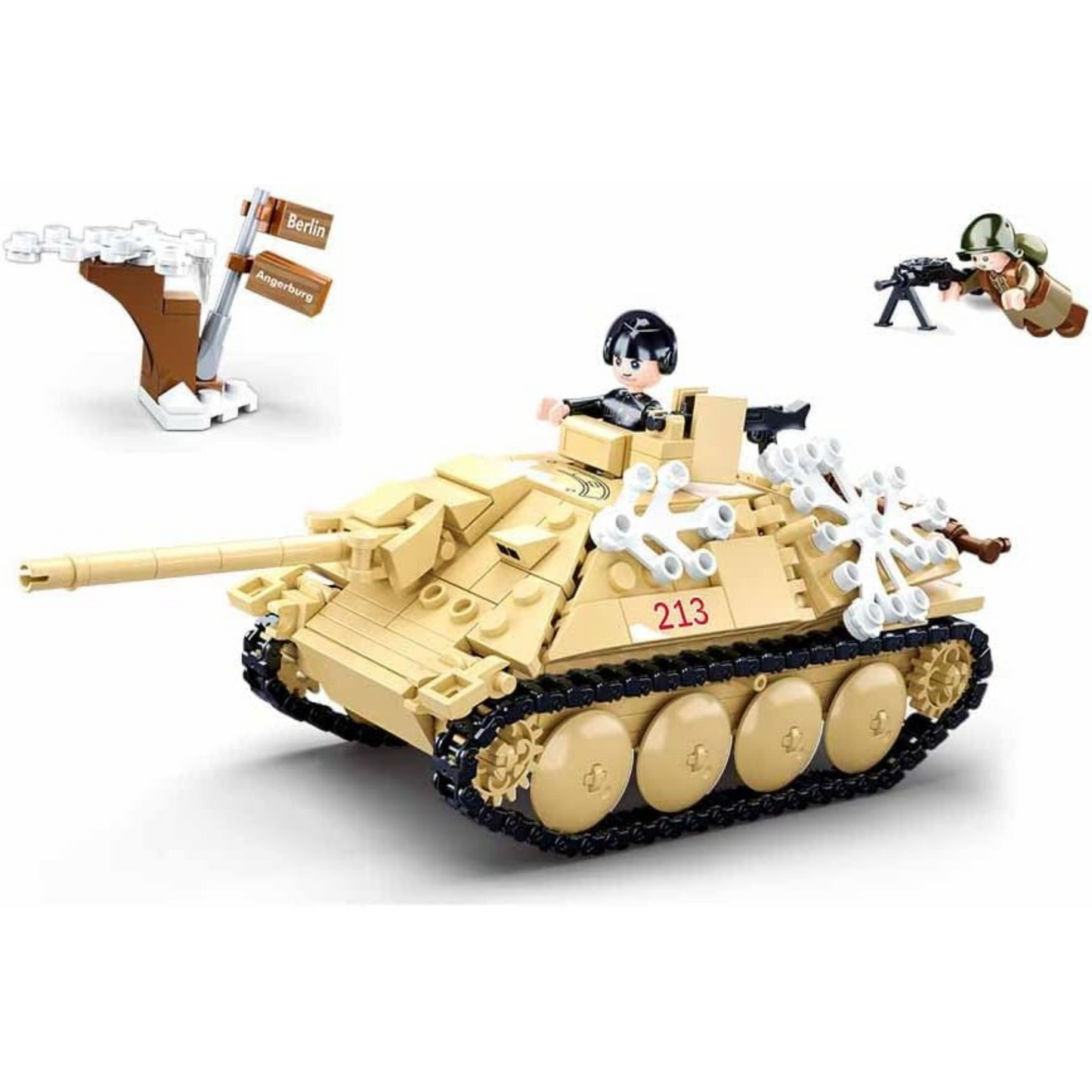 WWII Desert Ambush Tank + 2 Soldiers